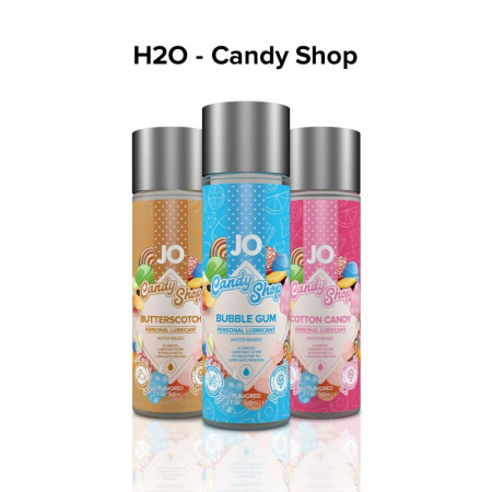Лубрикант на водной основе JO H2O — Candy Shop — Bubblegum (60 мл) без сахара и парабенов || Лубрикант на водній основі JO H2O — Candy Shop — Bubblegum (60 мл) без цукру та парабенів