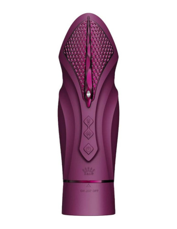 Компактная смарт секс-машина Zalo – Sesh Velvet Purple, 2 насадки, пульт ДУ, кристалл Swarovski || Компактна смарт секс-машина Zalo – Sesh Velvet Purple, 2 насадки, пульт ДК, кристал Swarovski