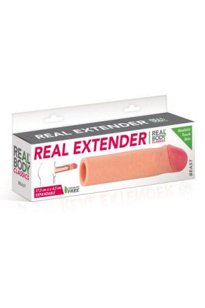 Насадка на член Real Body - Real Extender BEAST с приоткрытой головкой || Насадка на член Real Body — Real Extender BEAST з відкритою головкою