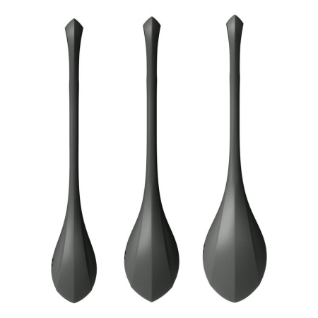 Набор йони бусин Satisfyer Yoni Power 2 Black, диаметр 2-2,5-3см, масса 22-44-73 г || Набір йоні намистин Satisfyer Yoni Power 2 Black, діаметр 2-2,5-3см, маса 22-44-73 г