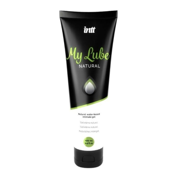 Лубрикант на водной основе Intt My Lube Natural, 100 мл, натуральный состав, без запаха, нелипкий