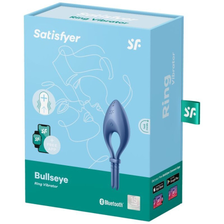 Эрекционное смарт-виброкольцо лассо с регулировкой размера Satisfyer Bullseye Blue || Ерекційне смарт-віброкільце ласо з регулюванням розміру Satisfyer Bullseye Blue