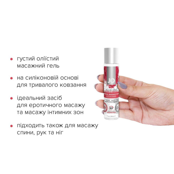 Разогревающий массажный гель и смазка 2 в 1 JO All-in-one Massage Glide - WARMING (30 мл)