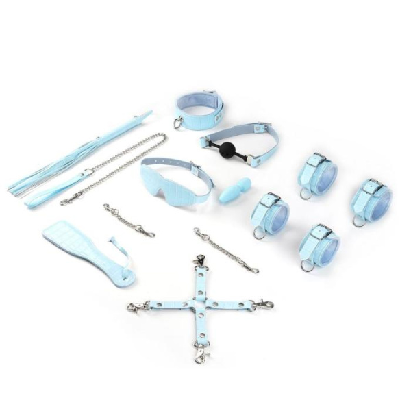 БДСМ-набор для начинающих Liebe Seele Macaron 9pcs Bondage Kit-Mint, 9 предметов, мини-ванд