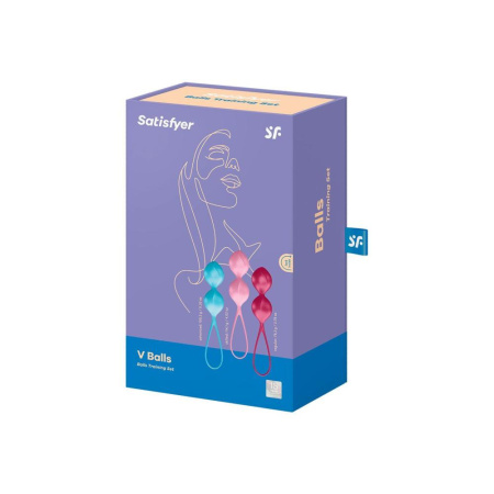 Вагинальные шарики Satisfyer V Balls (3 пары), диаметр 3,4см, масса 79-114-150г, монолитные || Вагінальні кульки Satisfyer V Balls (3 пари), діаметр 3,4 см, маса 79-114-150г, монолітні