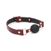 Силиконовый кляп Liebe Seele Wine Red Ball Gag, диаметр шарика 4,3 см, ремень из натуральной кожи || Силіконовий кляп Liebe Seele Wine Red Ball Gag, діаметр кульки 4,3 см, ремінь із натуральної шкіри