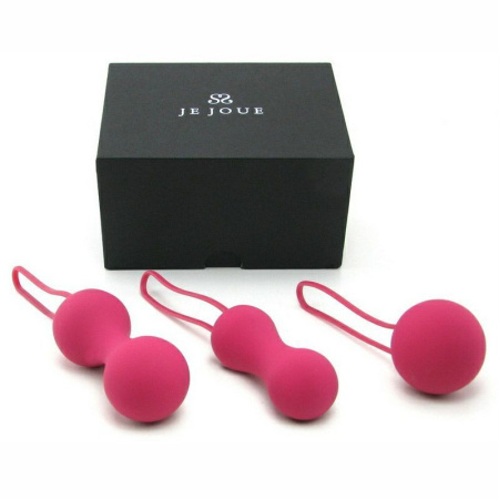 Набор вагинальных шариков Je Joue - Ami Fuchsia, диаметр 3,8-3,3-2,7см, вес 54-71-100гр || Набір вагінальних кульок Je Joue - Ami Fuchsia, діаметр 3,8-3,3-2,7см, вага 54-71-100гр
