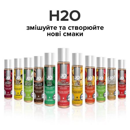 Смазка на водной основе JO H2O — Watermelon (30 мл) без сахара, растительный глицерин || Змазка на водній основі JO H2O — Watermelon (30 мл) без цукру, рослинний гліцерин